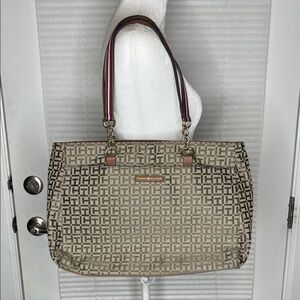 Tommy Hilfiger Monogram Tote Bag 18”W x 10.5” H